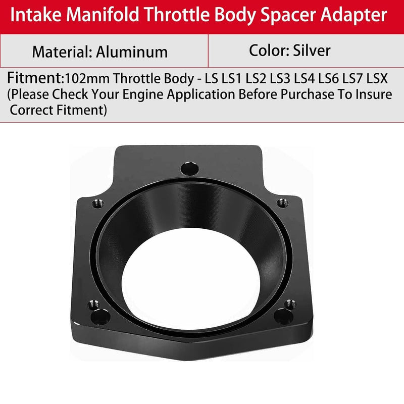 LS Throttle Body Adapter 3 Bolt Intake to 4 Bolt 92mm for LS1 Truck