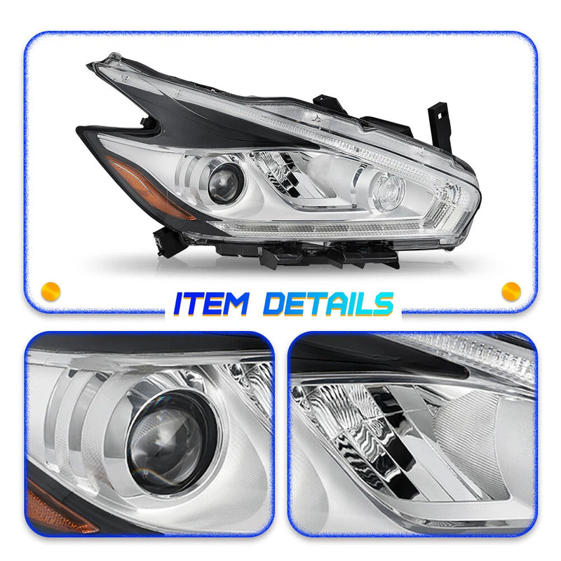 For 2015-2018 Nissan Murano Full LED Headlight Headlamp Right Passenger Side