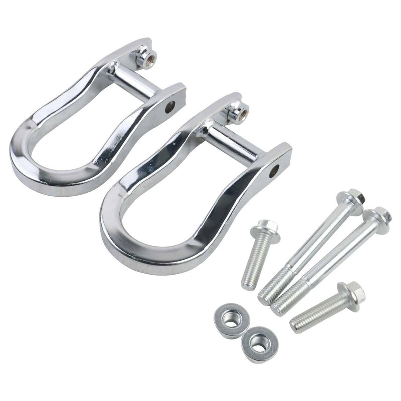 2Pcs Chrome Tow Hooks 84072462 for Chevrolet GMC Silverado Sierra 1500