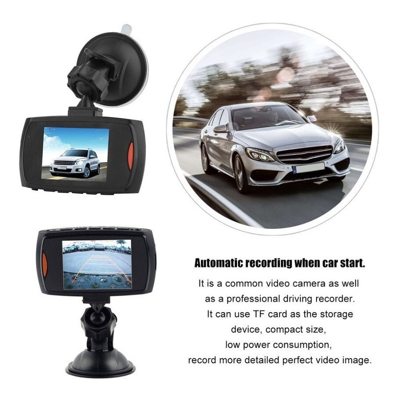 1080P LCD Screen Car DVR Dash Cam Video Recorder G-Sensor Front Inside Camera