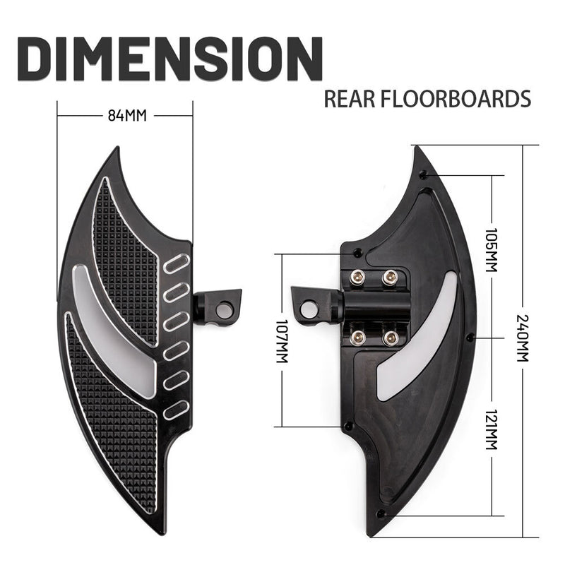 Front Driver Rear Passenger Floorboards for Harley Road Electra Street Glide