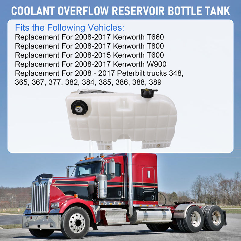 Coolant Recovery Reservoir Bottle Tank for Kenworth T660 T800 Peterbilt