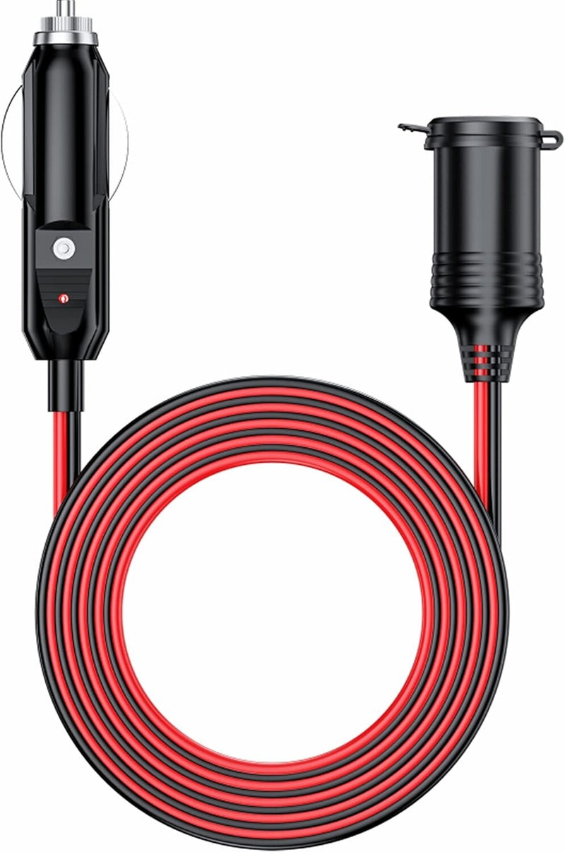 12V Car Cigarette Lighter Socket Extension Cord Cable Heavy Duty Adapter 13FT