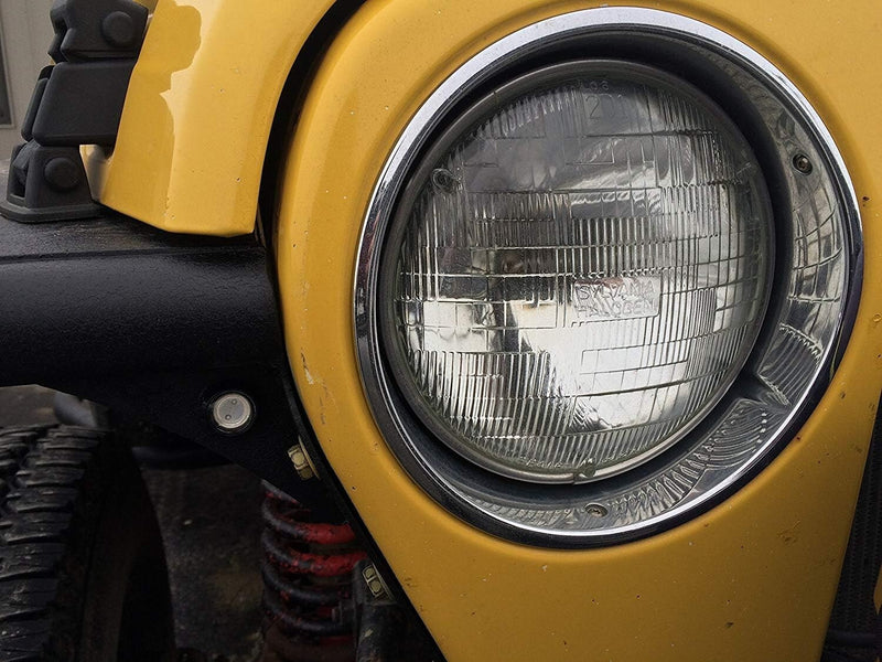 LED Amber Front Turn Signal Lights for Jeep Rubicon Sahara Tube Flat Fenders