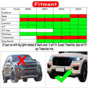 DURAFORCE LED Right Passenger Side Fog Light Lamp for Ford Explorer 2020-2022 2023