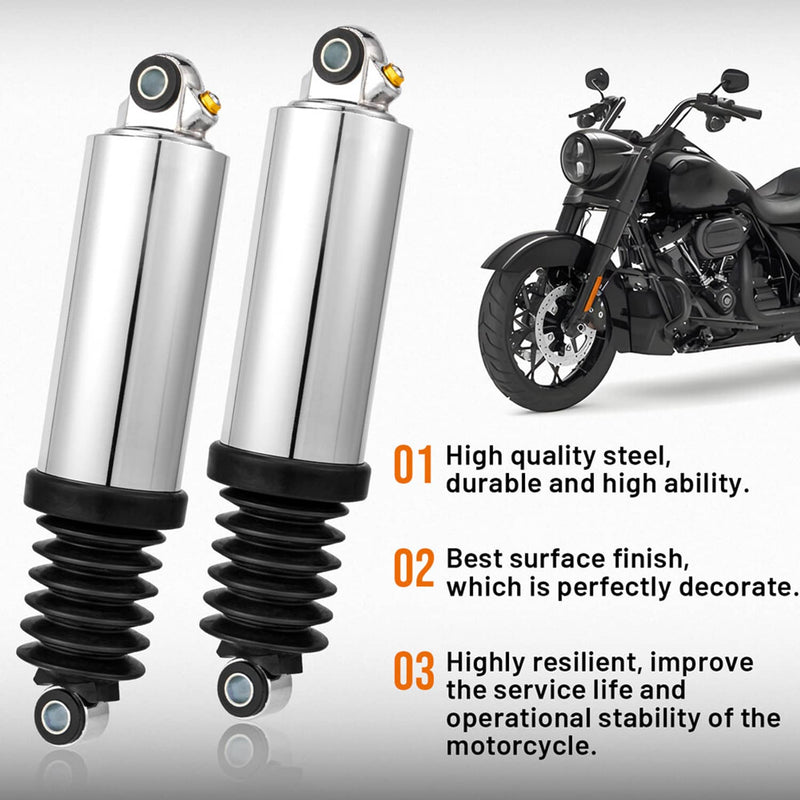 DURAFORCE Adjustable 12" Rear Air Shocks for Harley Road King Street Glide Electra Glide