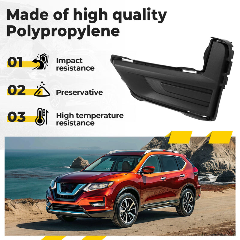 Fog Light Bumper Grille Cover Driver Side for Nissan Rogue 2017 2018 2019 2020