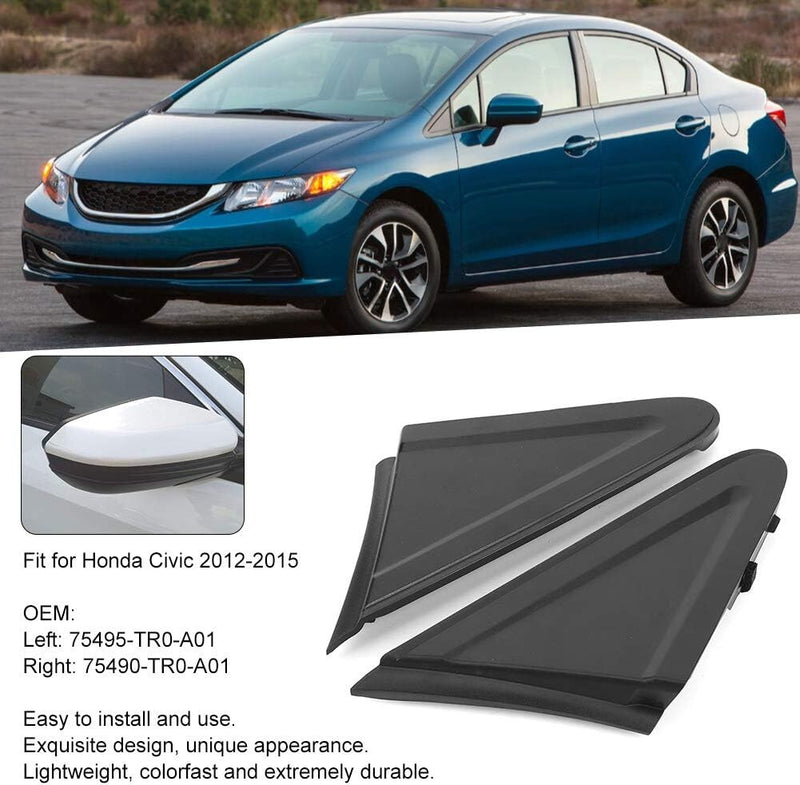 Front Exterior Pillar Left Right Corner Trim Fit for Honda Civic 2012-15 75490