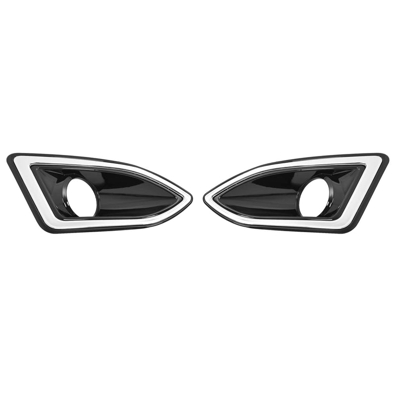 DURAFORCE Fog Light Trim Bezel Cover for Ford Edge 2015-2018 Left Right Pair