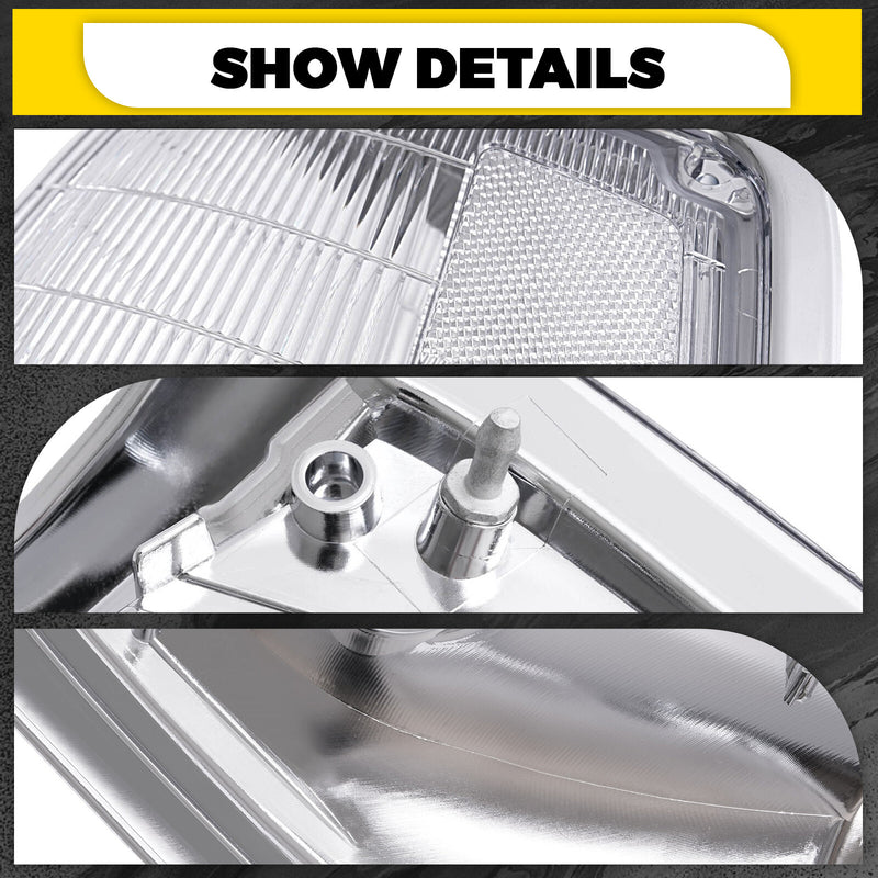 Clear Lens Front Corner Lights Lamps for Toyota Pickup Truck 2WD 1992-1995 Pair