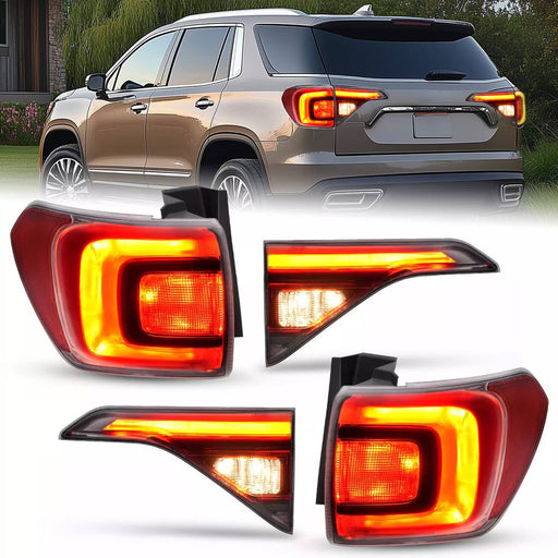 DURAFORCE #84509641 LED Tail Lights Lamps for GMC Acadia 2017-2019 Clear Lens Left Right