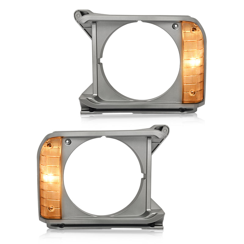 8161089105 Gray Headlight Bezel Door Set for Toyota Pickup RWD 79-81