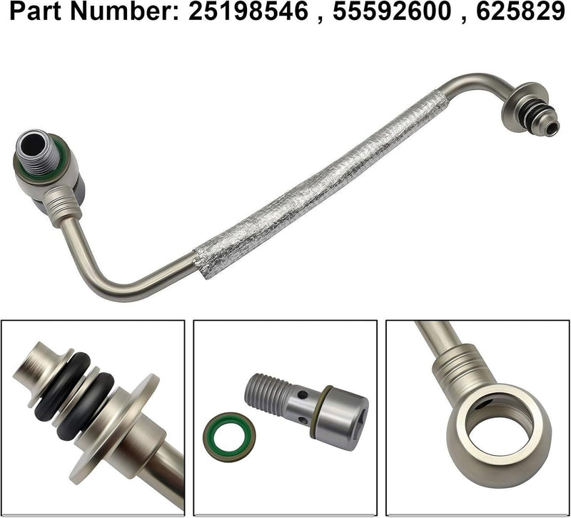 625829 Turbo Oil Feed Pipe Tube for 2011-2018 Chevy Cruze 1.4 55592600