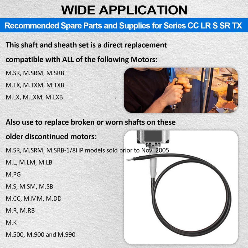 Flexshaft Inner Shaft & Outer Sheath Set for Foredom CC LR S SR TX Series