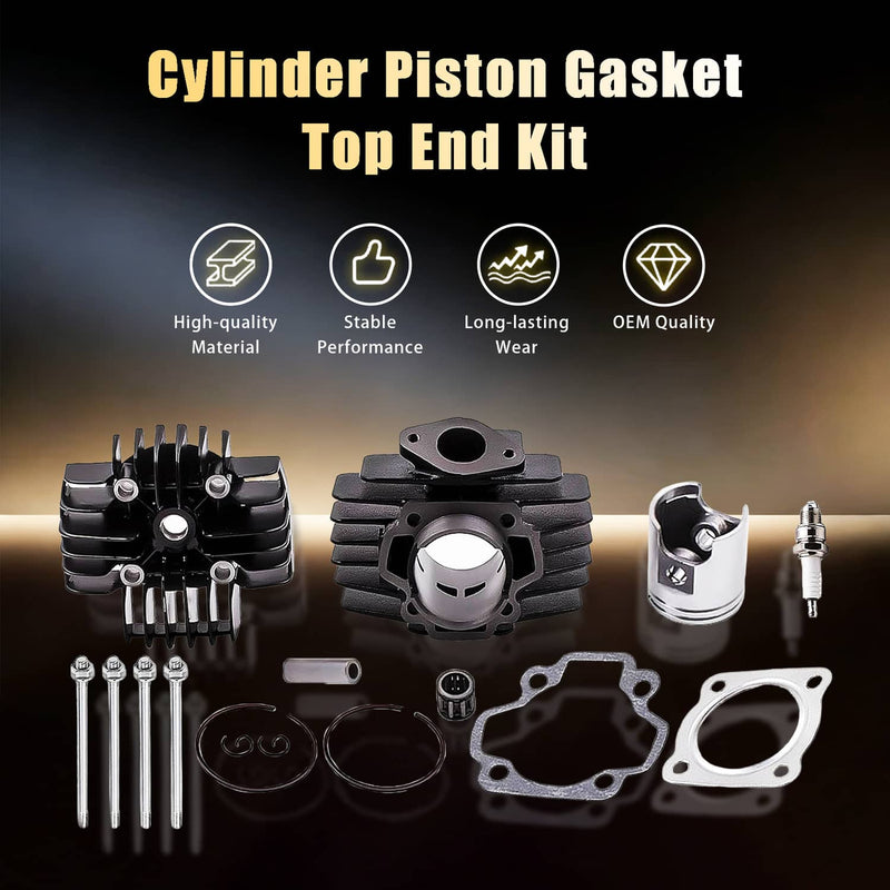 60CC Big Bore Cylinder Piston Gasket Head Top End Set for Yamaha PW50 1981-2009