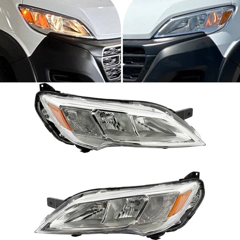 Pair Left+Right Halogen Headlights for Dodge Ram Promaster 1500 2500 2023-2026
