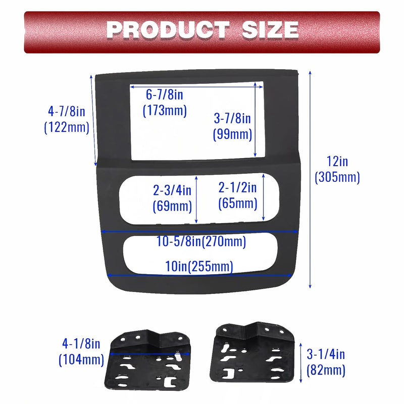 Dash Kit for Dodge Ram 1500 2500 2002-2005 Double DIN Stereo Install