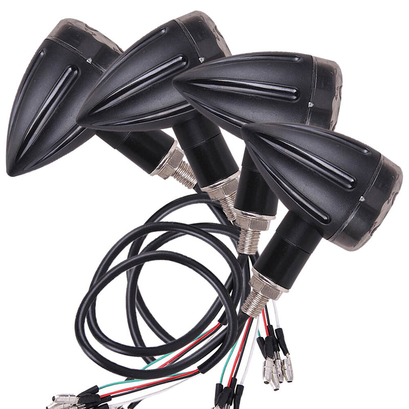 LED Turn Signal Indicators Dual for Sports Motorcycle Dirt Bike 4x Blinker