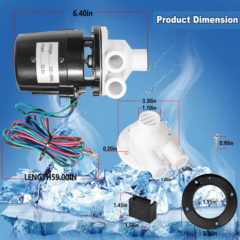 APTA92P10WD1 Water Pump Motor Assembly for Hoshizaki Ice Machine KM-450 KM-900