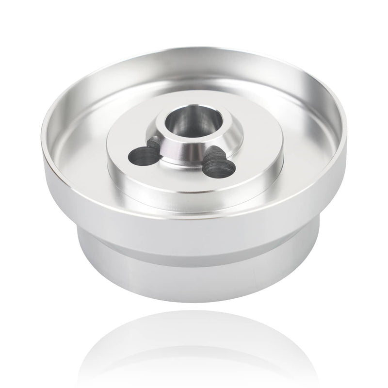 Steering Wheel Hub Adapter 5 & 6 Hole Polished Silver for GM Chevy Aluminum