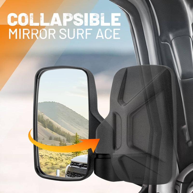 DURAFORCE Door Mounted Side Mirrors for Polaris Ranger 1000 XP1000 Crew Northstar Pro XD