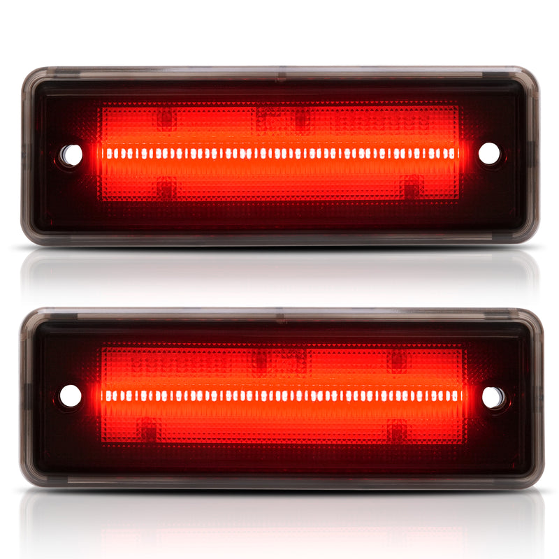 Smoke LED Rear Side Marker Lights Lamps for El Camino Caballero 1978-1987 2X