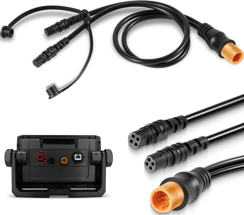 010-12234-05 12-Pin To Dual 4-Pin Transducer Y-Cable for Garmin echoMAP Striker