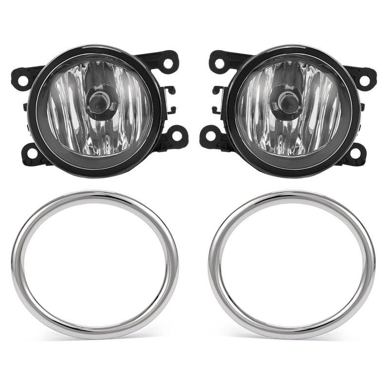 DURAFORCE Clear Fog Lights With Ring Wiring Switch for Honda Pilot EX 2012-2015