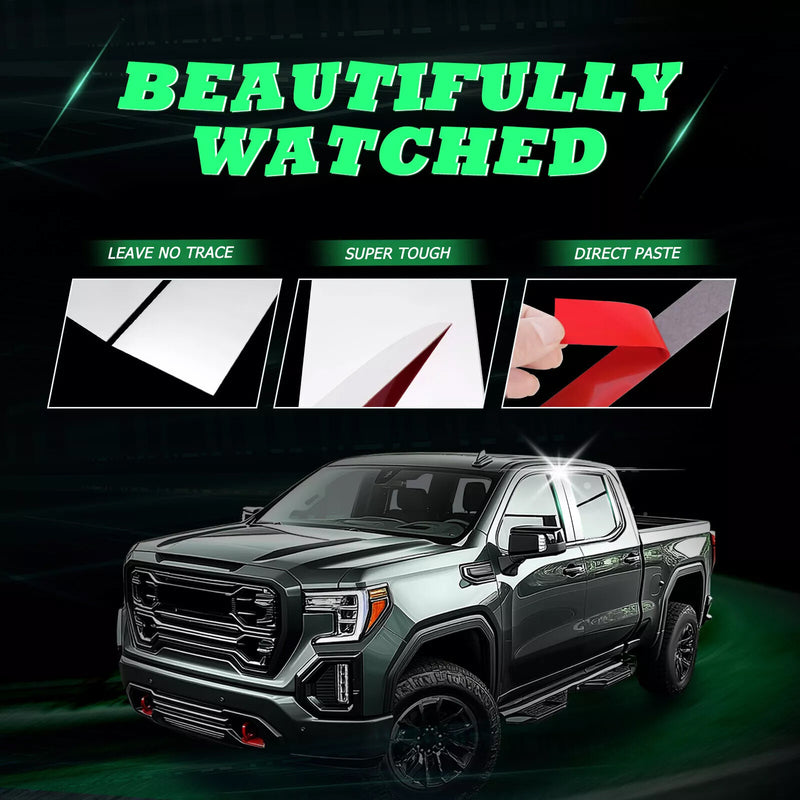 Stainless Steel Pillar Post Trim for Chevy Silverado Sierra for GMC 2019-2025