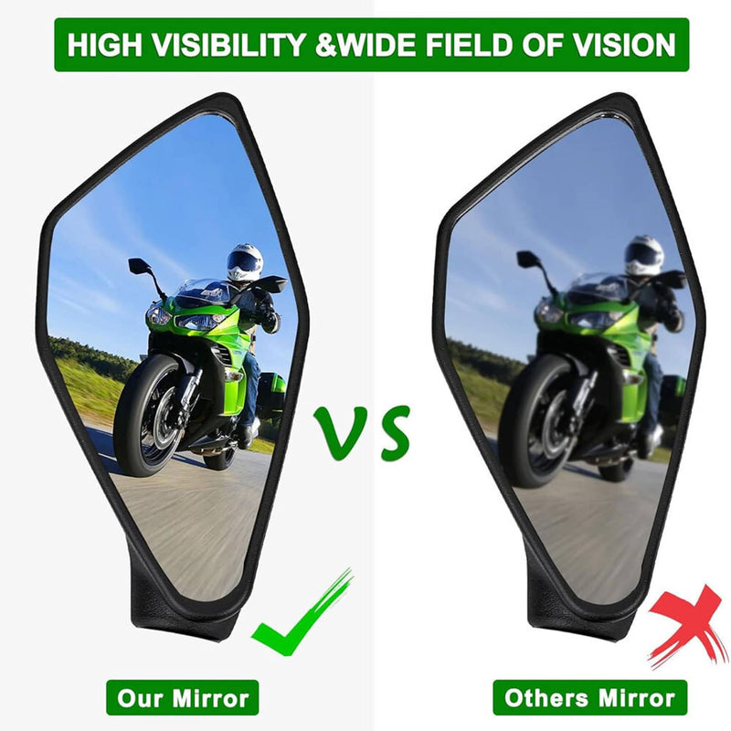 Black L & R Rear View Mirrors for Kawasaki Ninja ZX6R ZX636 2013 2014 2015 2016