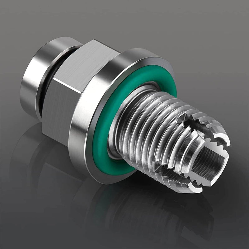 M18 1-1.5x15mm Oil Drain Plug Self-Tapping Piggyback Stainless Steel Repair Kit