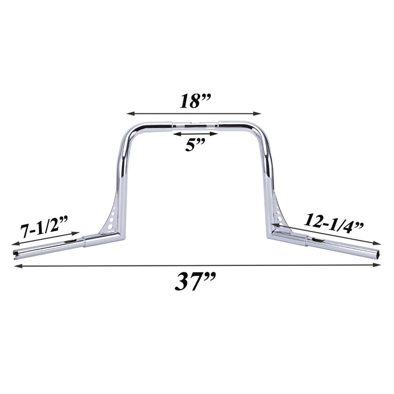 12" Ape Hangers Bars 1-1/4" Handlebar for Harley Electra Glide Ultra Classic FL
