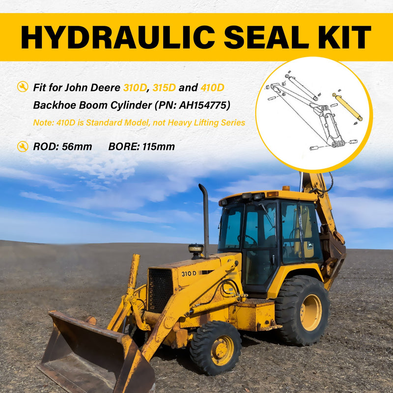 Hydraulic Seal Kit for John Deere 310D 315D 410D Backhoe Boom Cylinder