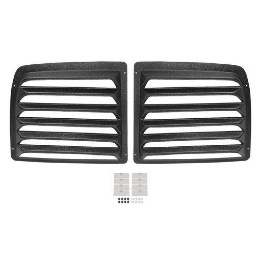DURAFORCE Rear Window Louver for Chevy Express And for GMC Savana Van 1997-2017 Set Of 2