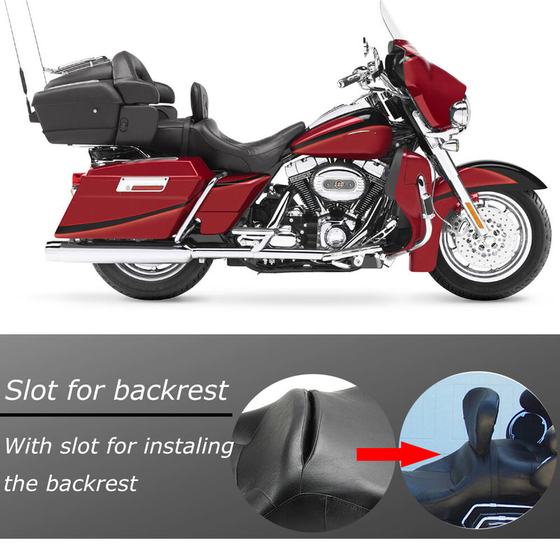 Passenger Driver Seat for Harley Touring Electra Glide Classic 1997-2007