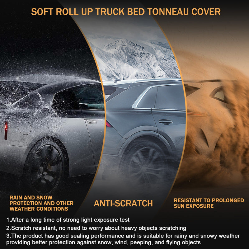 Soft Roll Up Tonneau Cover for Jeep Gladiator JT 2020-2023 5FT Bed