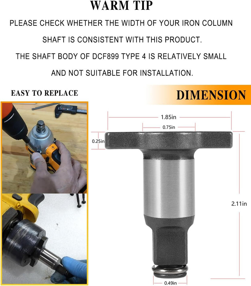 Impact Wrench Anvil Assembly 1/2'' for Dewalt 18V 20V MAX XR DCF899HB