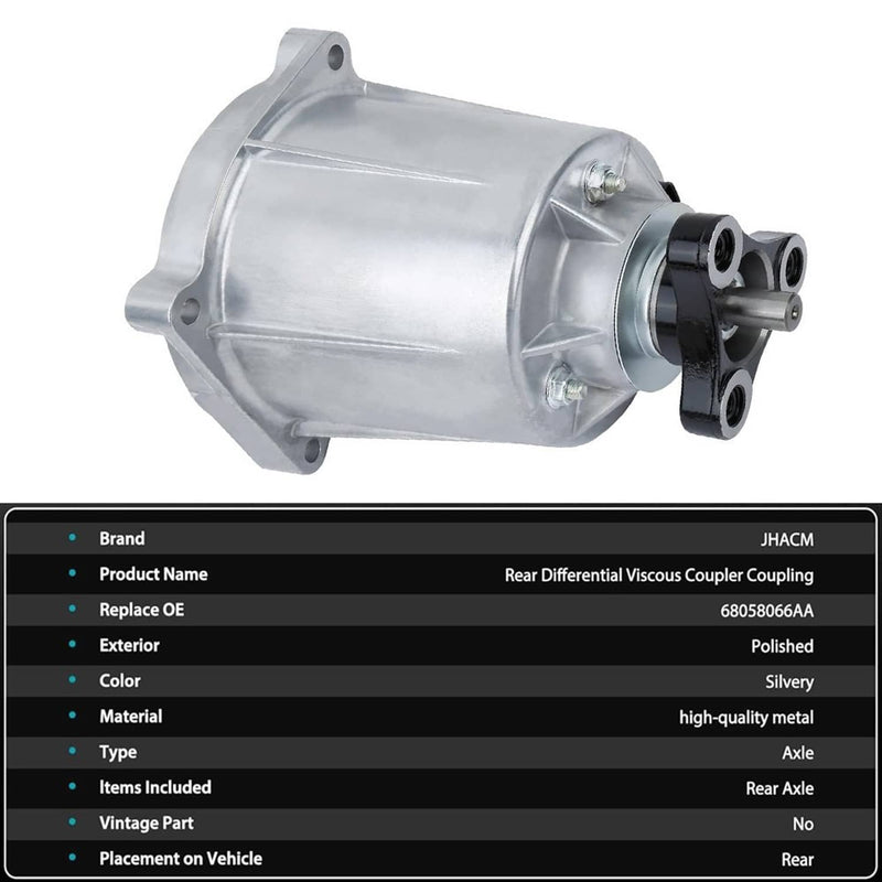 68058066AB Rear Axle Bdorc Viscous Unit Kit for Dodge Journey 3.6L