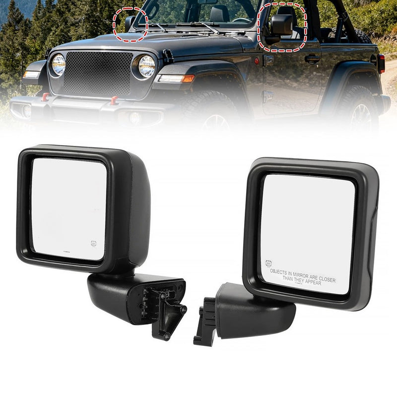 Power Heated Mirror Set Left Right for Jeep Gladiator Wrangler JL 2018-2024