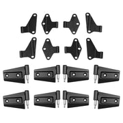 DURAFORCE Door Hinge Replacement Set Black Powder Coat for Jeep Wrangler JK 07-2018 16PCS