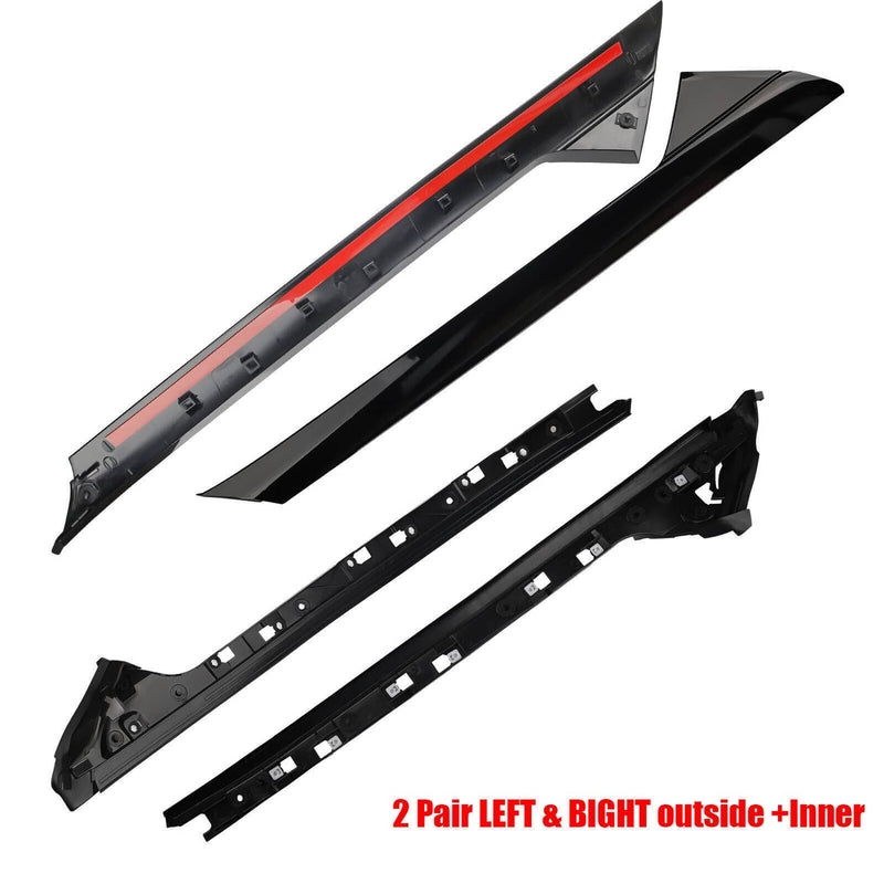 Windshield A-Pillar Molding Trim Pair for Ford Explorer 2011-2019 Left Right