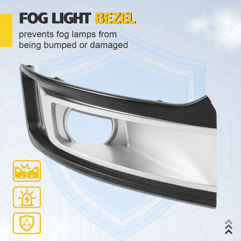DA8Z-17E810-BA Fog Light Bezel Cover Trim for Ford Flex 2013-2019 Silver Right