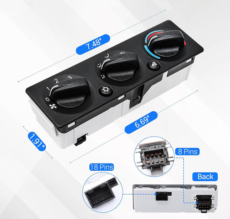 Q21-6119 A/C Climate Control Module Panel for Peterbilt Truck