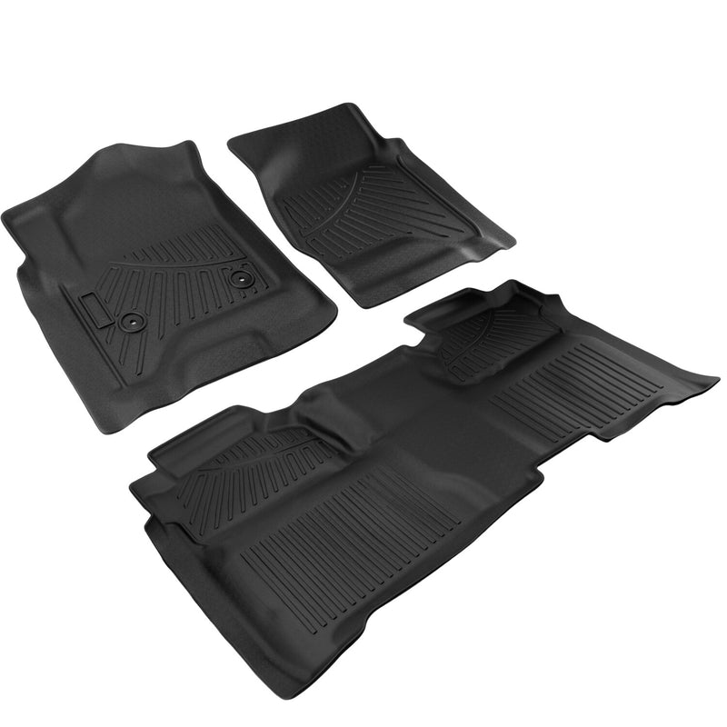 Floor Mats Set for Chevy Silverado Sierra 2500 3500 Crew Cab 2015-2019 1st 2nd R