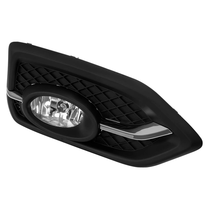DURAFORCE Fog Lights for Honda Civic Coupe 2DR 2014-2015 Bumper Lamps Wiring Bulbs