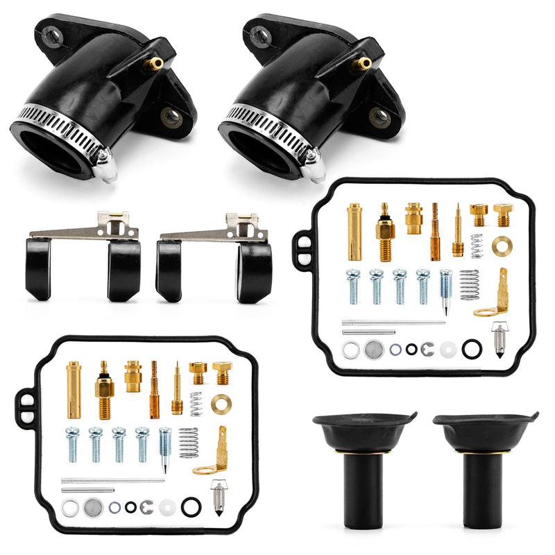 Carburetor Rebuild Kit & Intake Manifold for Yamaha V Star 650 XVS650 98-16
