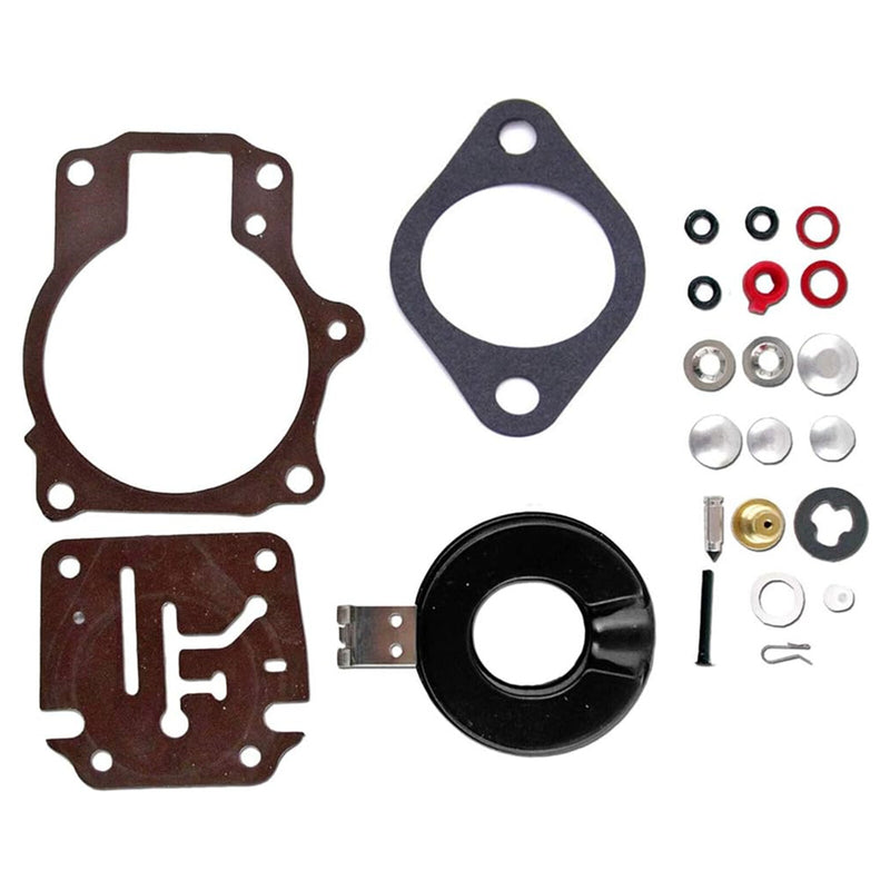 Carburetor Rebuild Repair Kit With Float for Johnson/Evinrude 18 20 25 HP 3Pcs