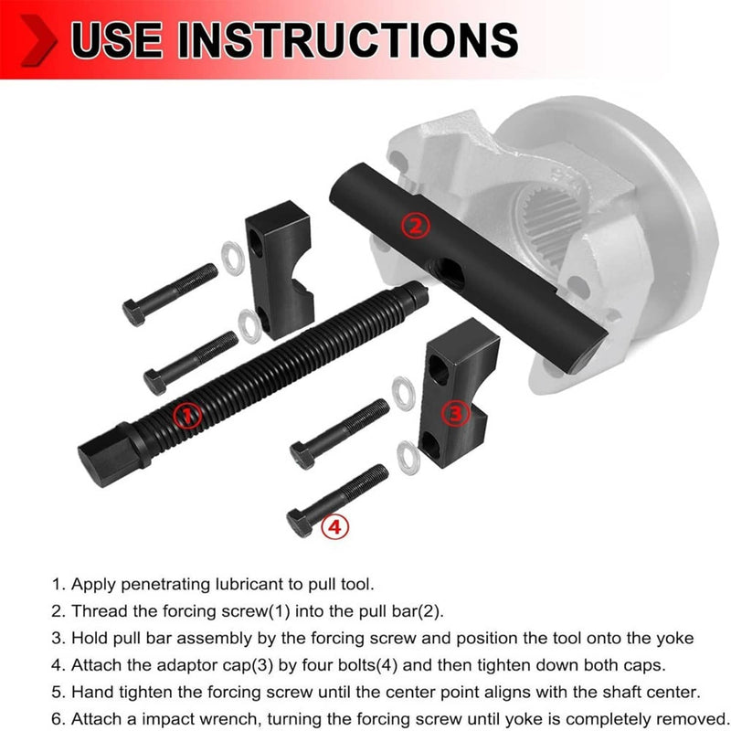 10803 Heavy Duty Yoke Puller Tool for Semi Trucks Class 6-8 Equipment