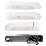 DURAFORCE Outside Door Handle White for Dodge Ram 1500 2009-2024 2500 2011-2025 4 Pcs