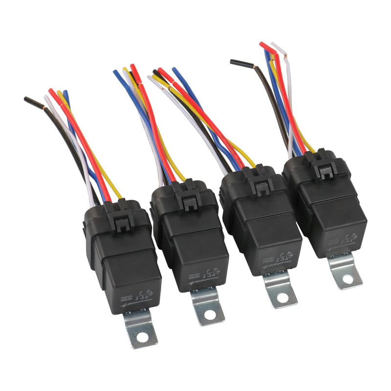 5 Pin 12V 40 Amp Relay Socket with 5" 12 Gauge Wire Pigtail Harness Waterproof